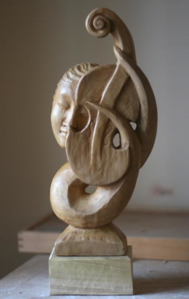 Sculpture titled "Musique intérieure" by Paul Crochat, Original Artwork, Wood