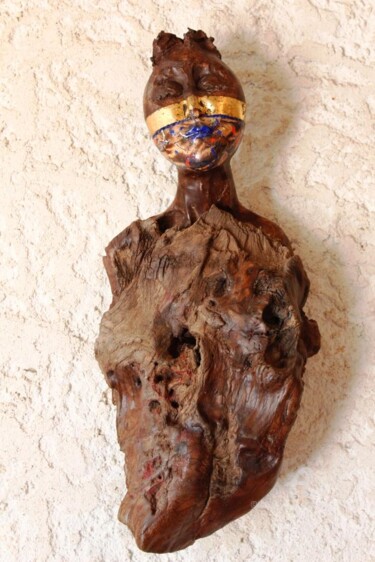 Sculpture intitulée "TOTEM" par Paule-Andree Maraval, Œuvre d'art originale, Céramique Monté sur Métal