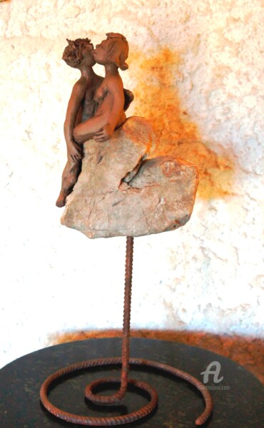 Skulptur mit dem Titel "en cours de réalisa…" von Paule-Andree Maraval, Original-Kunstwerk, Ton