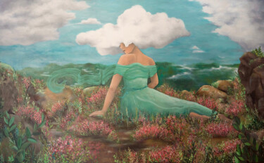 Painting titled "Dévoilée" by Pauline Bailly, Original Artwork, Oil