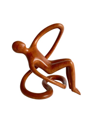 Sculpture intitulée "Exu 6" par Paulinho Soares, Œuvre d'art originale, Bois