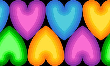 数字艺术 标题为“Hearts” 由Paul John Collins, 原创艺术品, 2D数字工作