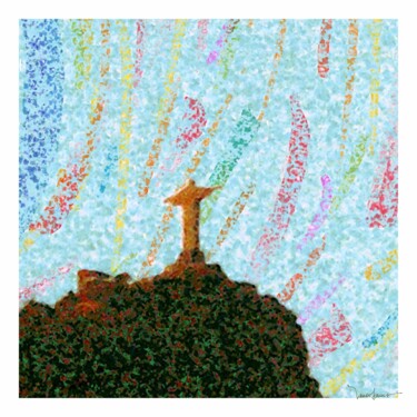 Grafika cyfrowa / sztuka generowana cyfrowo zatytułowany „redentor em apoteose” autorstwa Paulo Celso Marcondes De Salles, O…