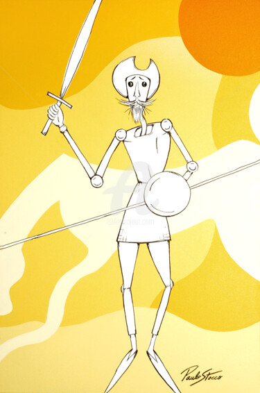 "Dom Quixote de Port…" başlıklı Tablo Paulo Stocco tarafından, Orijinal sanat, Petrol