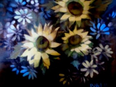 Картина под названием "flowers2" - Paulus Hoffman, Подлинное произведение искусства