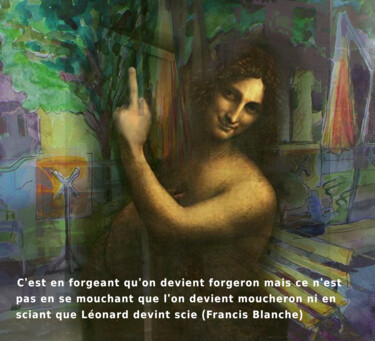Collages titled "leonard devint scie" by Paulyvalent (Paul Elie), Original Artwork, Watercolor