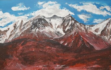 Painting titled "Mountain View" by Pavel Apilat, Original Artwork, Acrylic