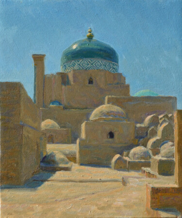 Schilderij getiteld "Pahlavan Mahmud Mau…" door Pavel Dunaev, Origineel Kunstwerk, Olie