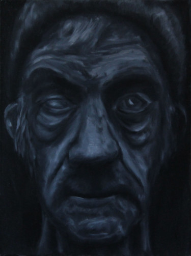 Painting titled "Homeless 1" by Pavel Krasheninin, Original Artwork, Oil