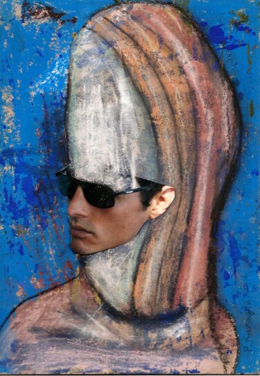 Dessin intitulée "Mona Lisa's Boyfrie…" par Pavel Kuragin, Œuvre d'art originale, Pastel