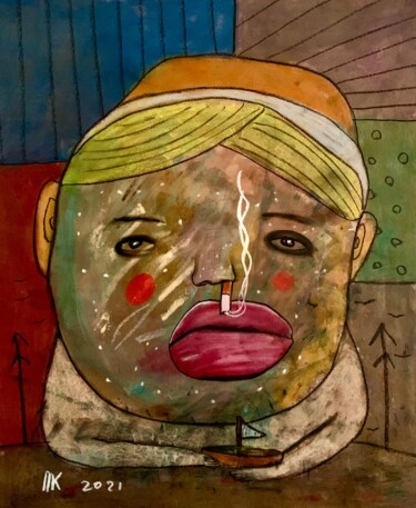 Pittura intitolato "Quarantine. Second…" da Pavel Kuragin, Opera d'arte originale, Pastello
