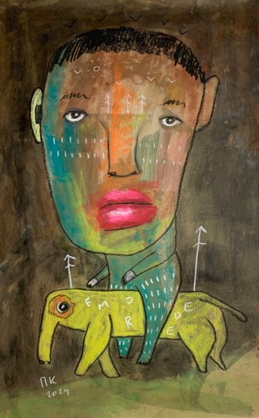 Schilderij getiteld "Procrastination. Da…" door Pavel Kuragin, Origineel Kunstwerk, Pastel