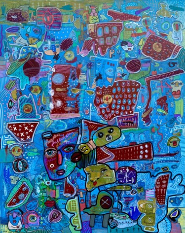 Malerei mit dem Titel "The side effects #23" von Pavel Kuragin, Original-Kunstwerk, Acryl