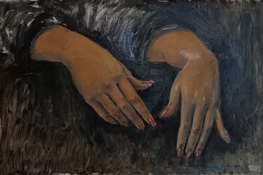 Painting titled ""Руки Анны"" by Pavel Levites, Original Artwork, Oil