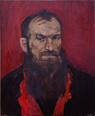 Painting titled ""Суровый мужчина"" by Pavel Levites, Original Artwork, Oil