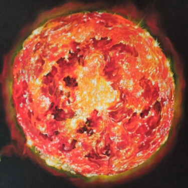 Pittura intitolato "Солнце под фильтром" da Pavel Nikitin, Opera d'arte originale, Acrilico