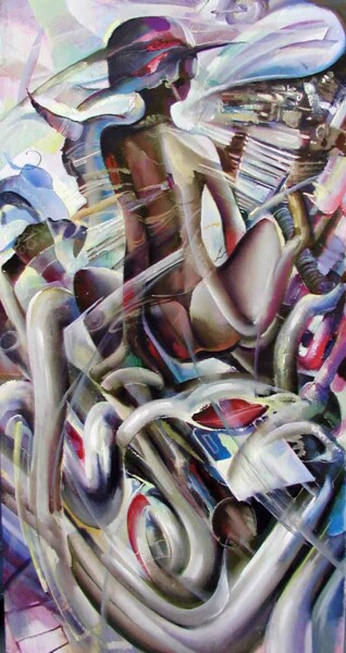 Картина под названием "I   like motor" - Павел Сирокваша, Подлинное произведение искусства, Масло