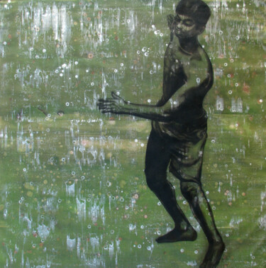 Peinture intitulée "Dancing in the rain" par Pawan Shharma, Œuvre d'art originale, Acrylique