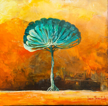 Malarstwo zatytułowany „BLUE TREE” autorstwa Paweł Jagła, Oryginalna praca, Akryl