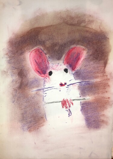 Disegno intitolato "Ratón (Mouse)" da Rodrigo Payró, Opera d'arte originale, Pastello