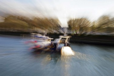 Photography titled "Trouville, bateau d…" by Philippe Dorléans, Original Artwork, Non Manipulated Photography Mounted on Alu…