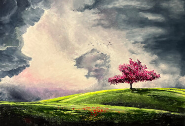 Peinture intitulée "Nuit d'orage" par Pdu31, Œuvre d'art originale, Huile