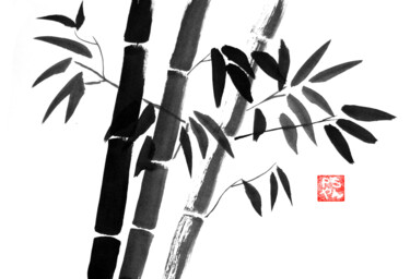 Drawing titled "classic bamboos 02" by Péchane, Original Artwork, Ink