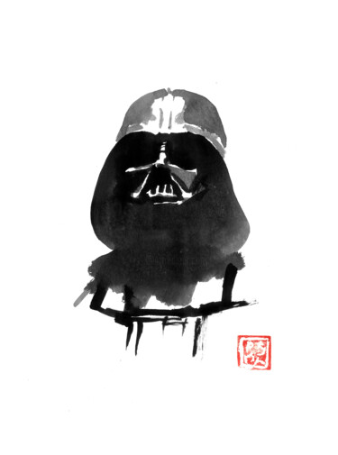 Tekening getiteld "darth vader in the…" door Péchane, Origineel Kunstwerk, Aquarel