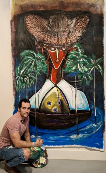 Painting titled "Entre Aguas" by Jorge Alejandro Pedrido, Original Artwork, Acrylic
