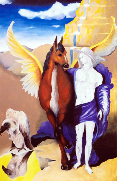 Peinture intitulée "O cavalo.jpg" par Pedro Ildo, Œuvre d'art originale, Autre