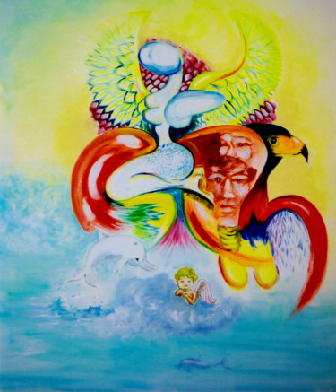 Pintura intitulada "O Anjo.jpg" por Pedro Ildo, Obras de arte originais, Acrílico