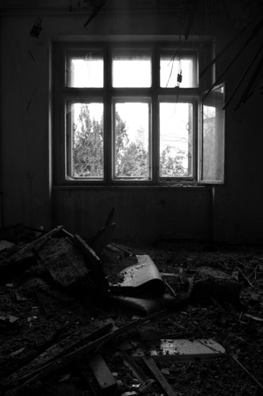 Photography titled "In the sanatorium -…" by Pedro Noir, Original Artwork, Digital Photography Mounted on Wood Stretcher fra…