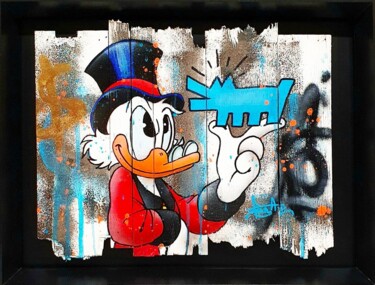 绘画 标题为“Pop Scrooge” 由Pegaz, 原创艺术品, 丙烯 安装在木质担架架上