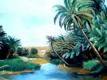 Peinture intitulée "Oasis" par Peintrecherabi, Œuvre d'art originale