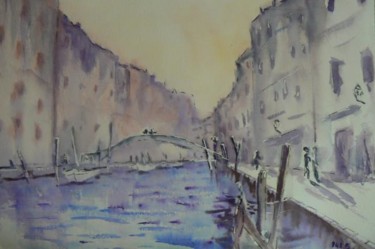 Peinture intitulée "Venise" par Sabine Vuk, Œuvre d'art originale, Huile