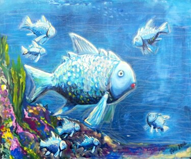 Painting titled "fish.jpg" by Predrag Gardasevic, Original Artwork, Acrylic