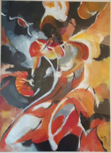 Painting titled "flamenco.jpg" by Penny G Peckmann, Original Artwork, Acrylic