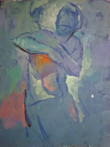 Painting titled ""Apparition,," by Pierre Pentchev, Original Artwork, Gouache