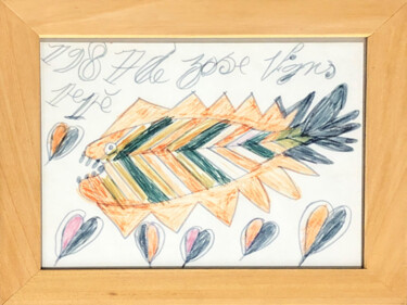 Dessin intitulée "Sans titre" par Pépé Vignes, Œuvre d'art originale, Crayon