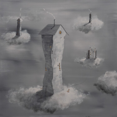 Pintura intitulada "Roger bought a snow…" por Per Nylén, Obras de arte originais, Acrílico Montado em Armação em madeira