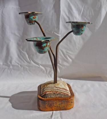 Rzeźba zatytułowany „candelabro chandeli…” autorstwa Pere Marti, Oryginalna praca, Metale