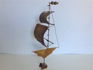 Escultura titulada "Velero antiguo" por Pere Marti, Obra de arte original, Metales