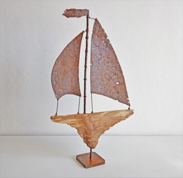 Sculpture titled "veler" by Pere Marti, Original Artwork, Metals