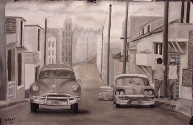 Drawing titled "Havane Cuba" by Anthony Perez, Original Artwork, Pastel