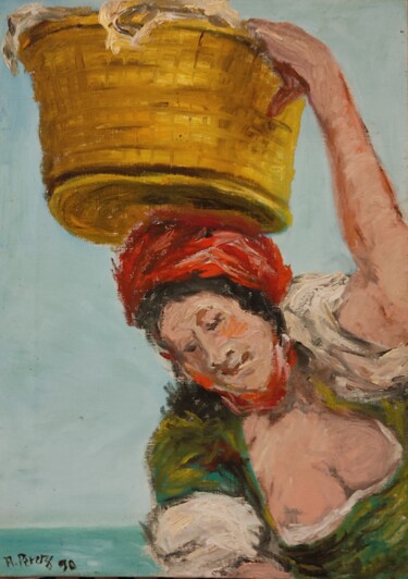 Peinture intitulée "Etude Delacroix" par Anthony Perez, Œuvre d'art originale, Huile