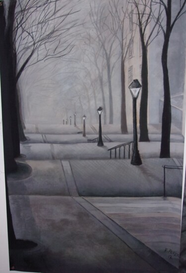 Dessin intitulée "Montmartre" par Anthony Perez, Œuvre d'art originale, Pastel