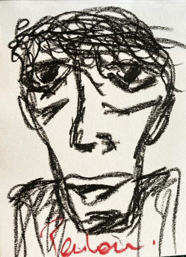 Dessin intitulée "Alain" par Perlou, Œuvre d'art originale, Pastel