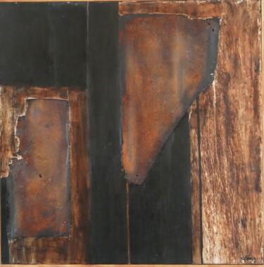 Schilderij getiteld "PATINE" door Christian Peroz, Origineel Kunstwerk, Acryl Gemonteerd op Frame voor houten brancard