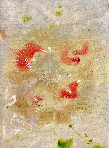 Malerei mit dem Titel "Microbes 2" von Peter Babakitis, Original-Kunstwerk, Öl
