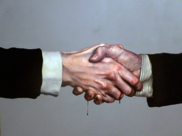 绘画 标题为“Agreement” 由Peter Duhaj, 原创艺术品, 油
